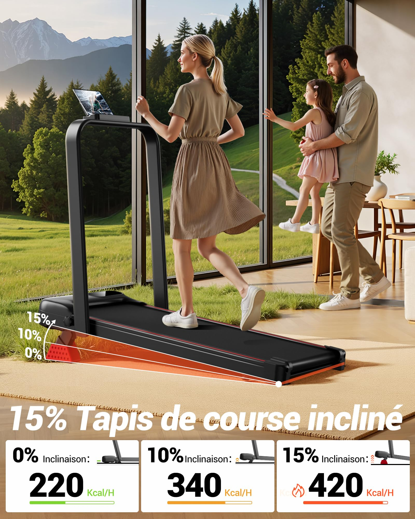 HUMAYWALK | TAPIS ROULANT PIEGHEVOLE E INCLINAZIONE REGOLABILE